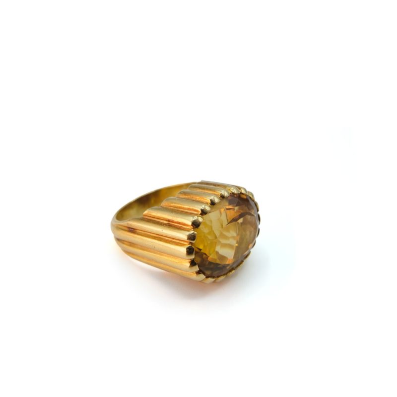 Anello fesonato con citrino