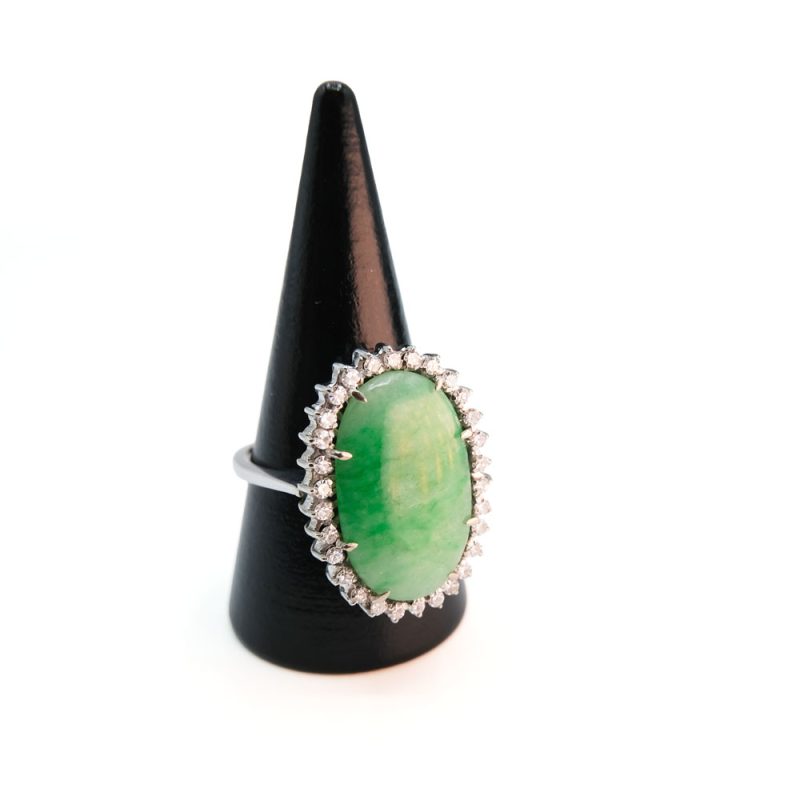 Anello margherita con giada