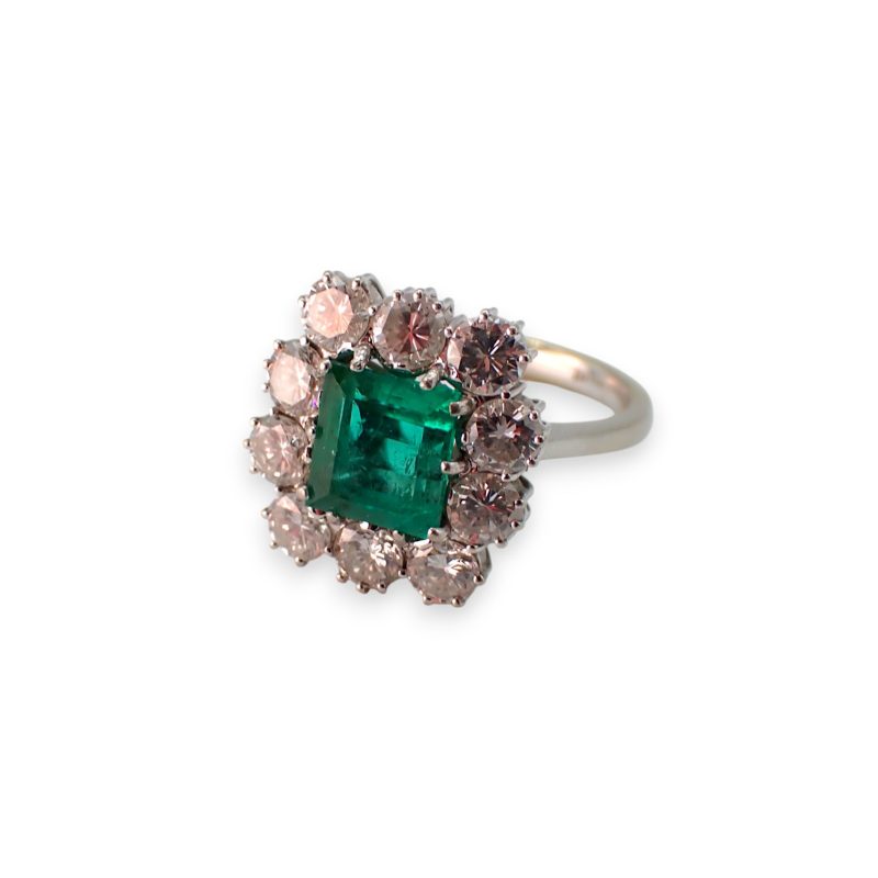 Anello margherita smeraldo