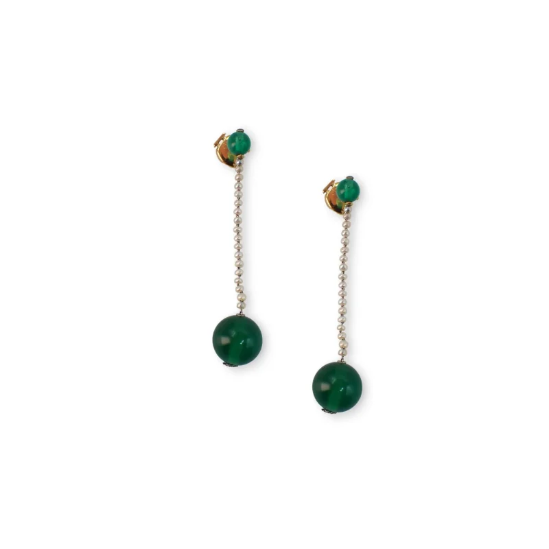 Orecchini d'epoca con crisoprasio