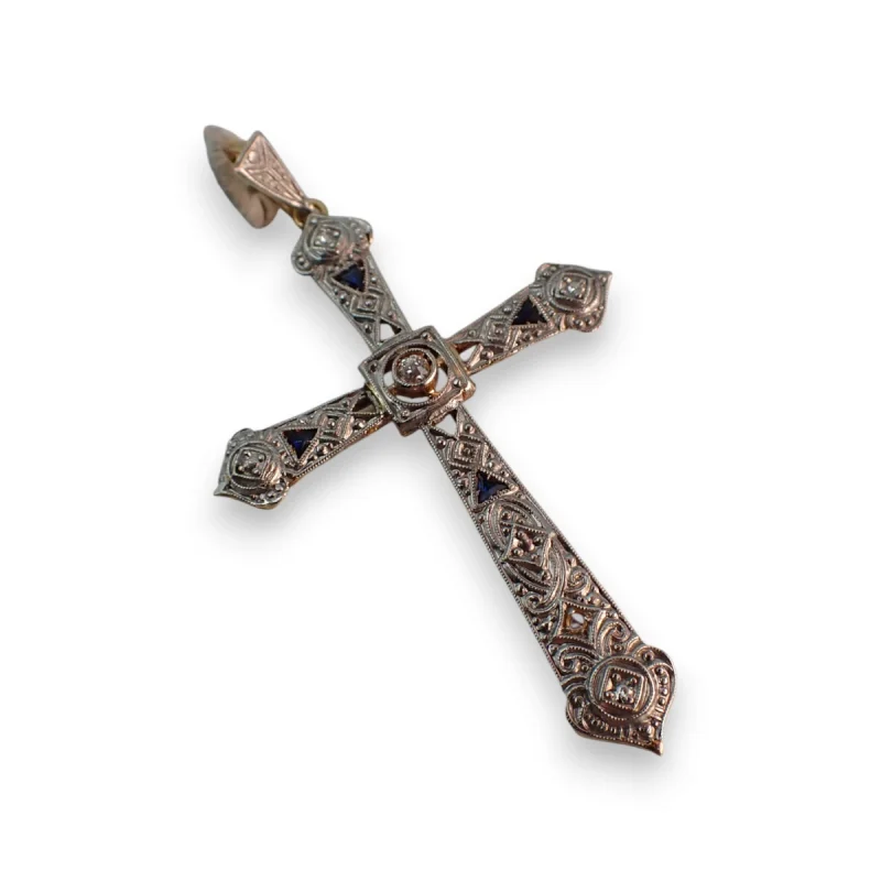 Pendente croce decò