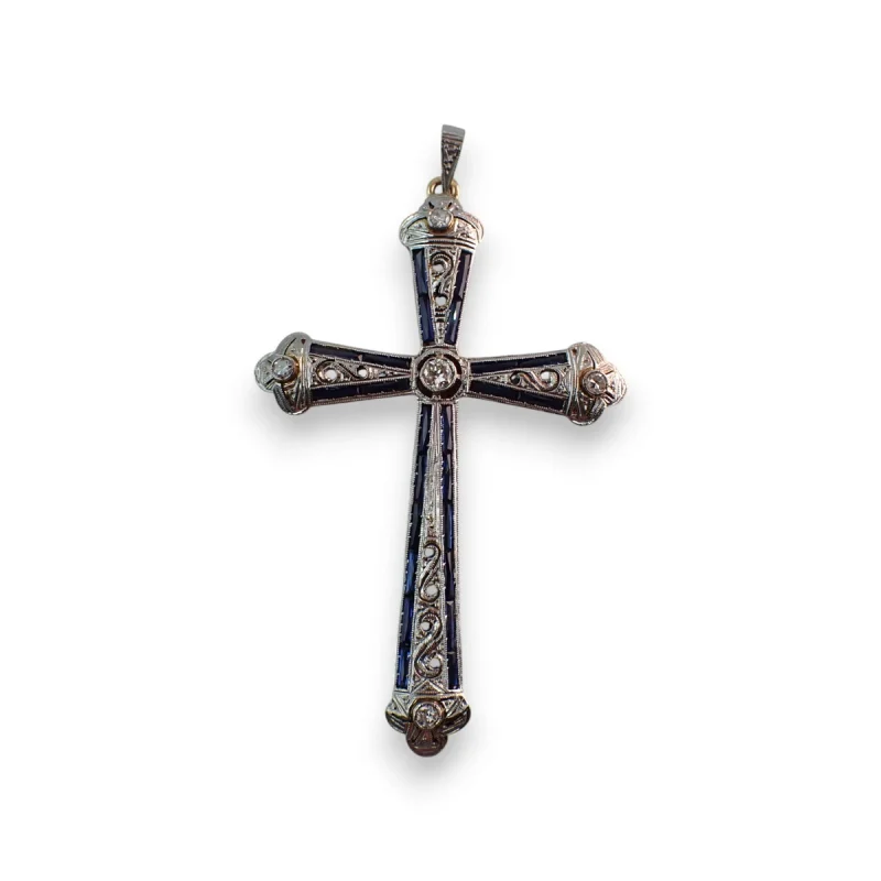 Pendente croce decò