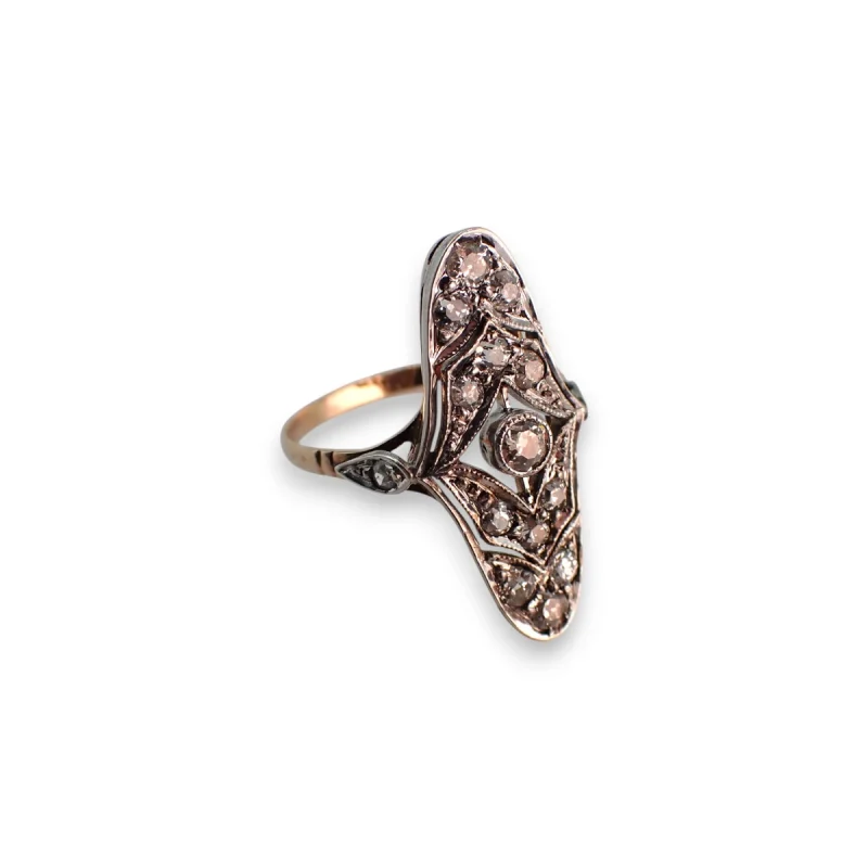 Anello decò losanga